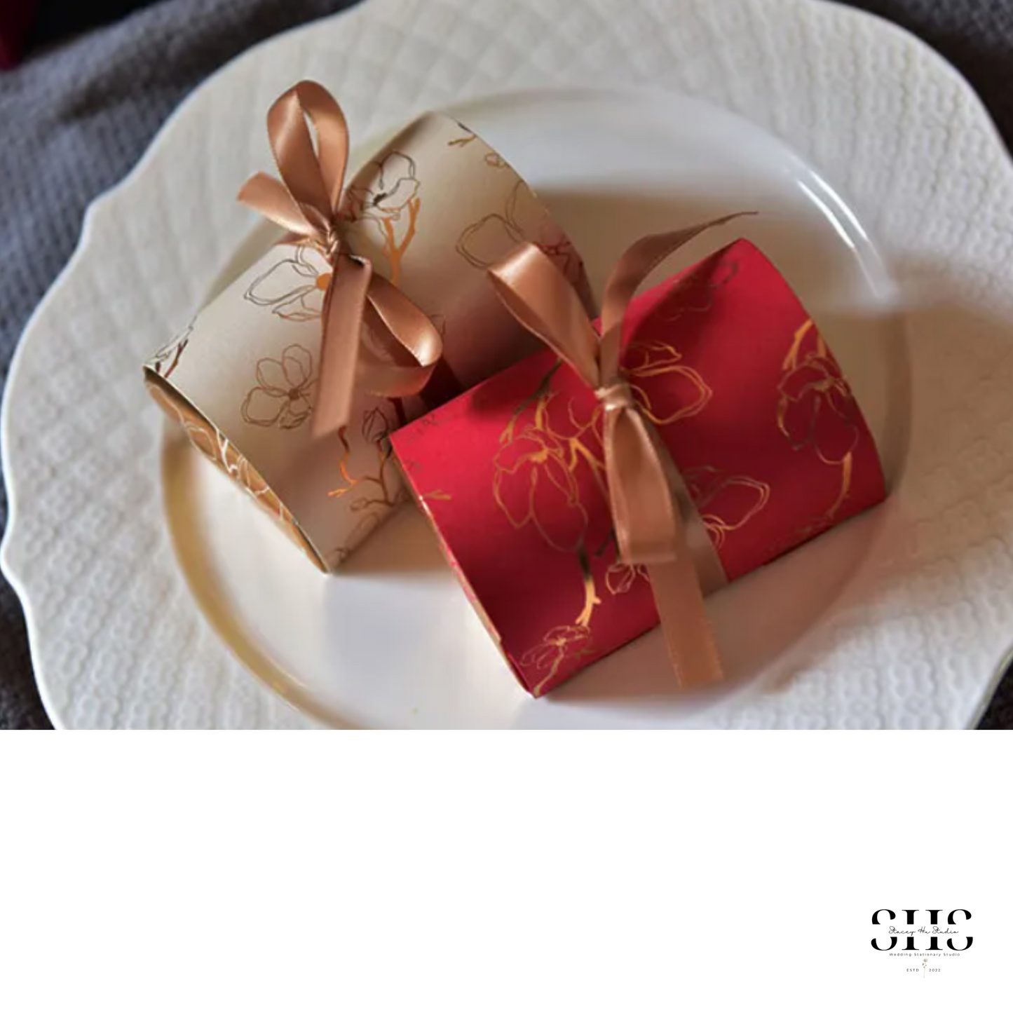 Floral Gold-Foil Arch Party Favor Boxes | Small | 3 Colors
