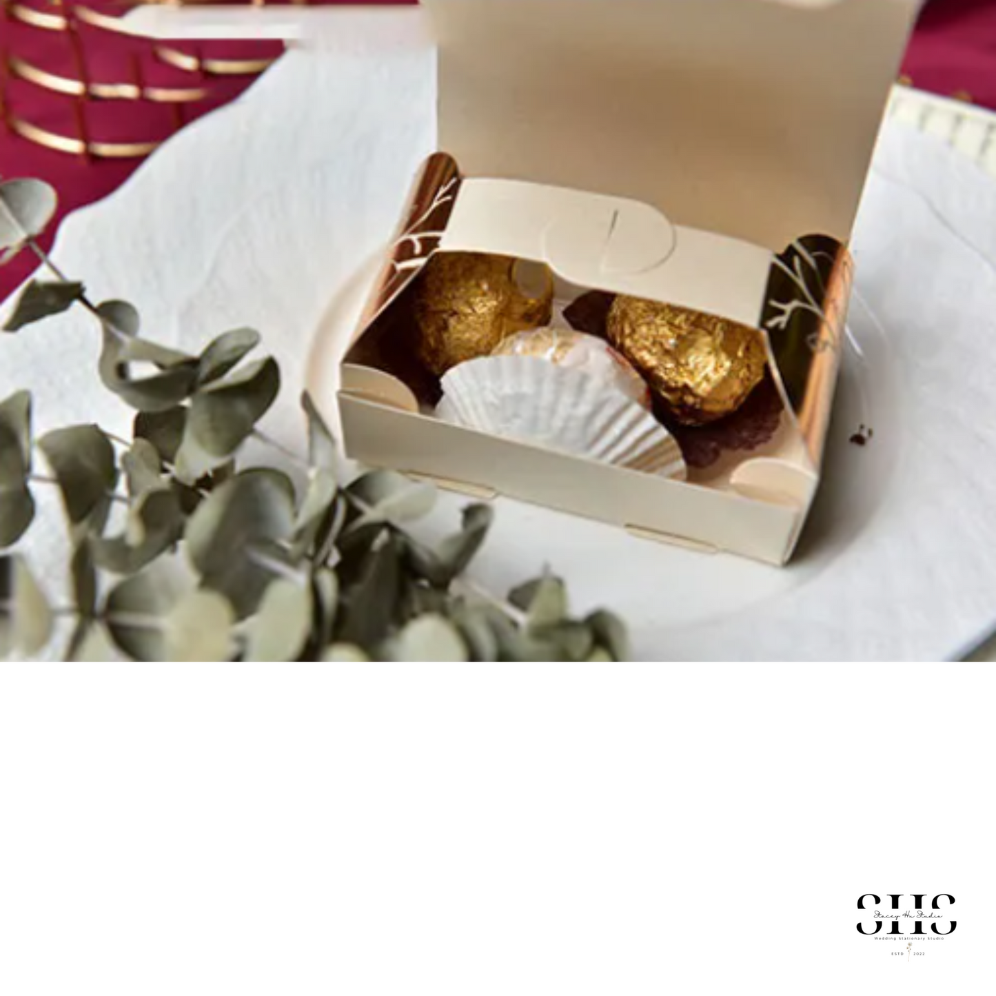 Floral Gold-Foil Arch Party Favor Boxes | Small | 3 Colors