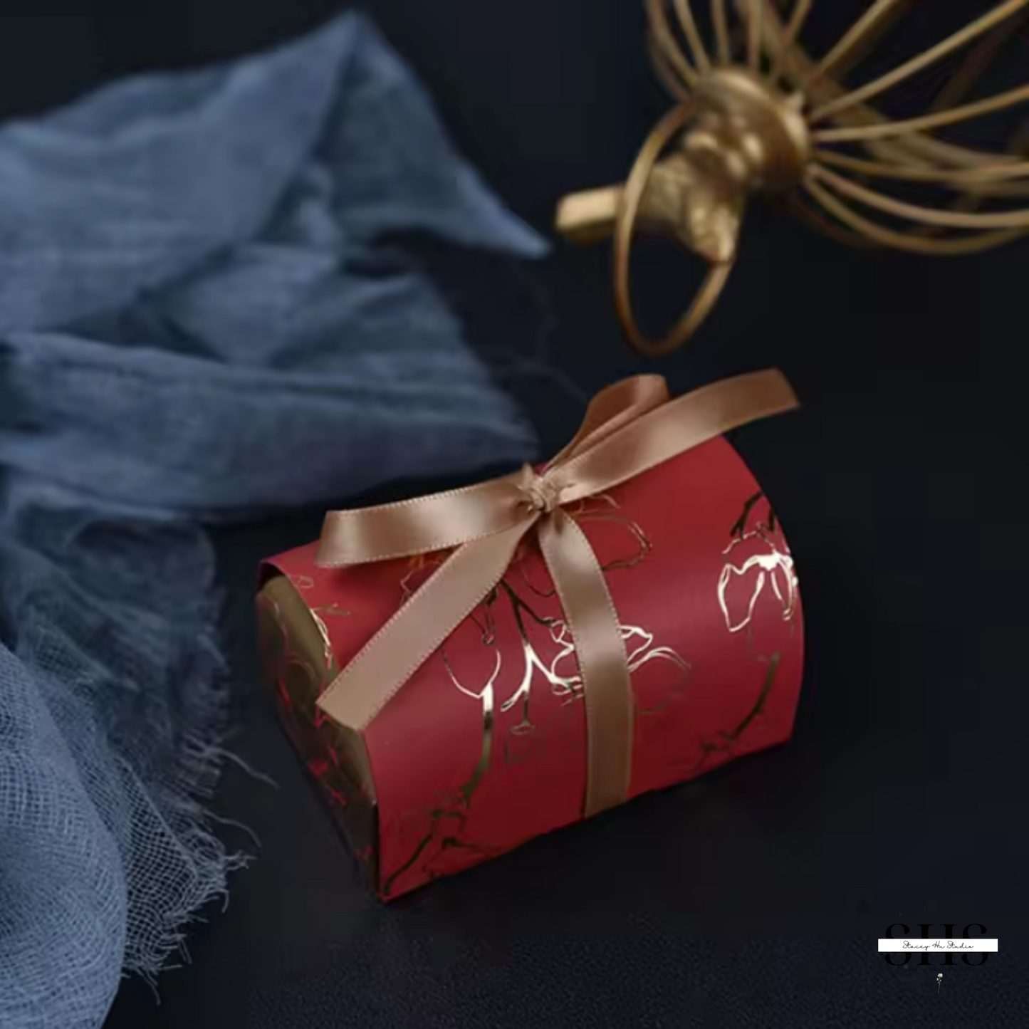 Floral Gold-Foil Arch Party Favor Boxes | Small | 3 Colors