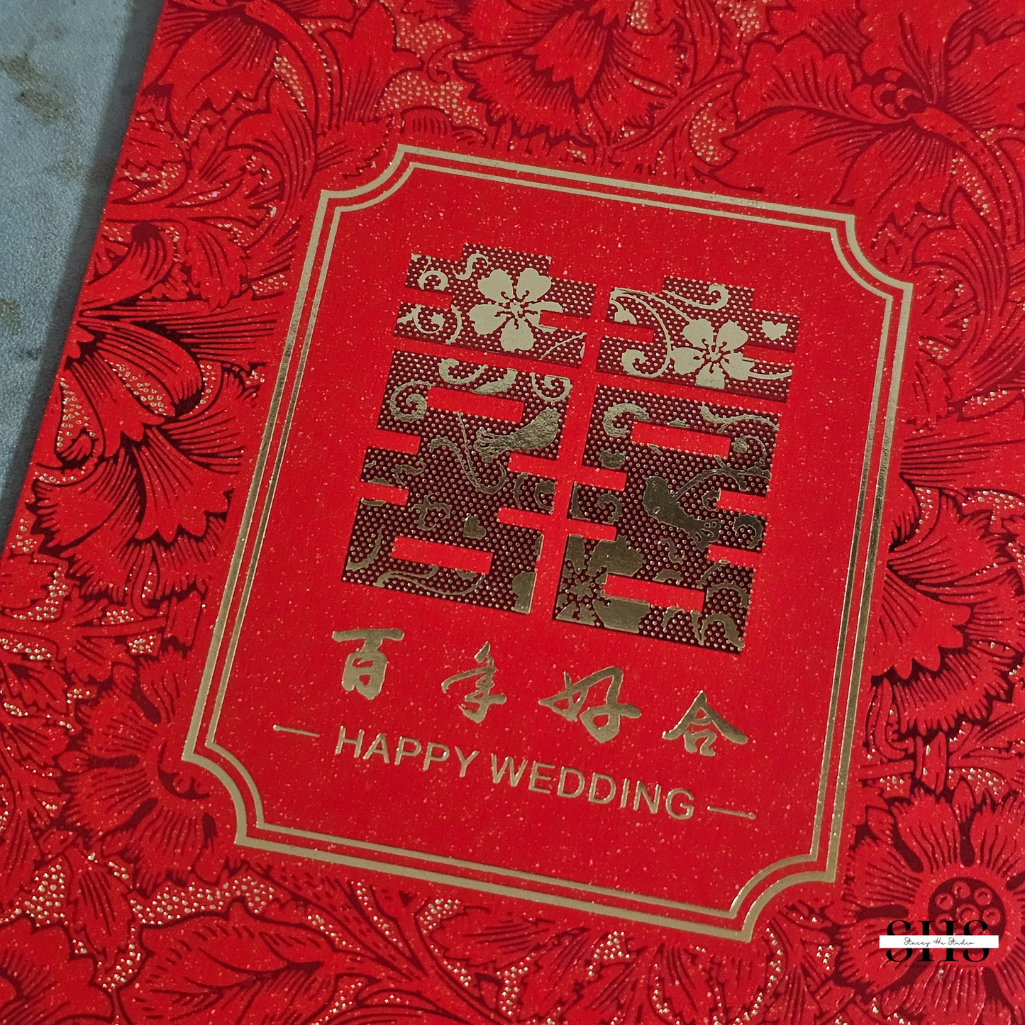Full Floral Wedding Red Envelope | Hong Bao