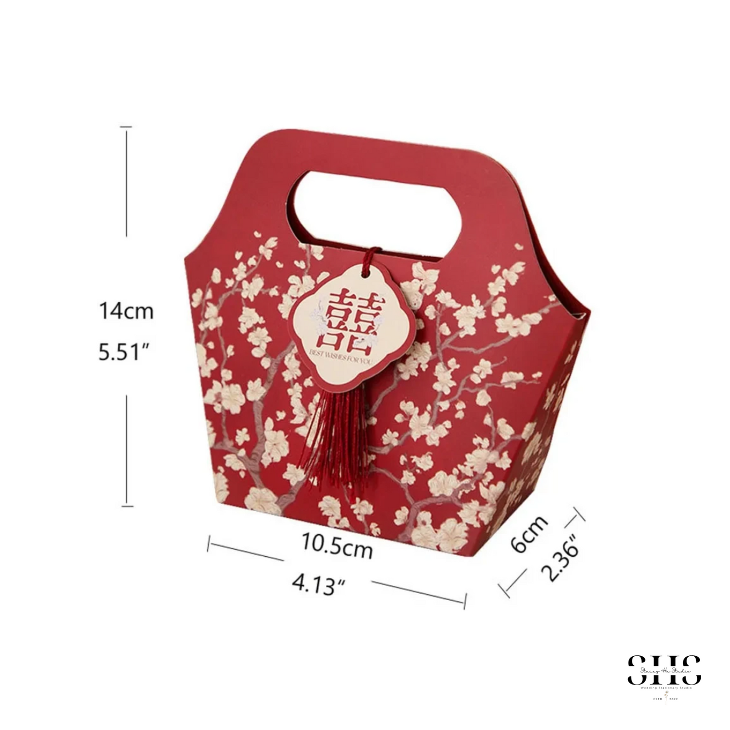 Sakura Asian Wedding Portable Party Favor Bag | 3 Colors