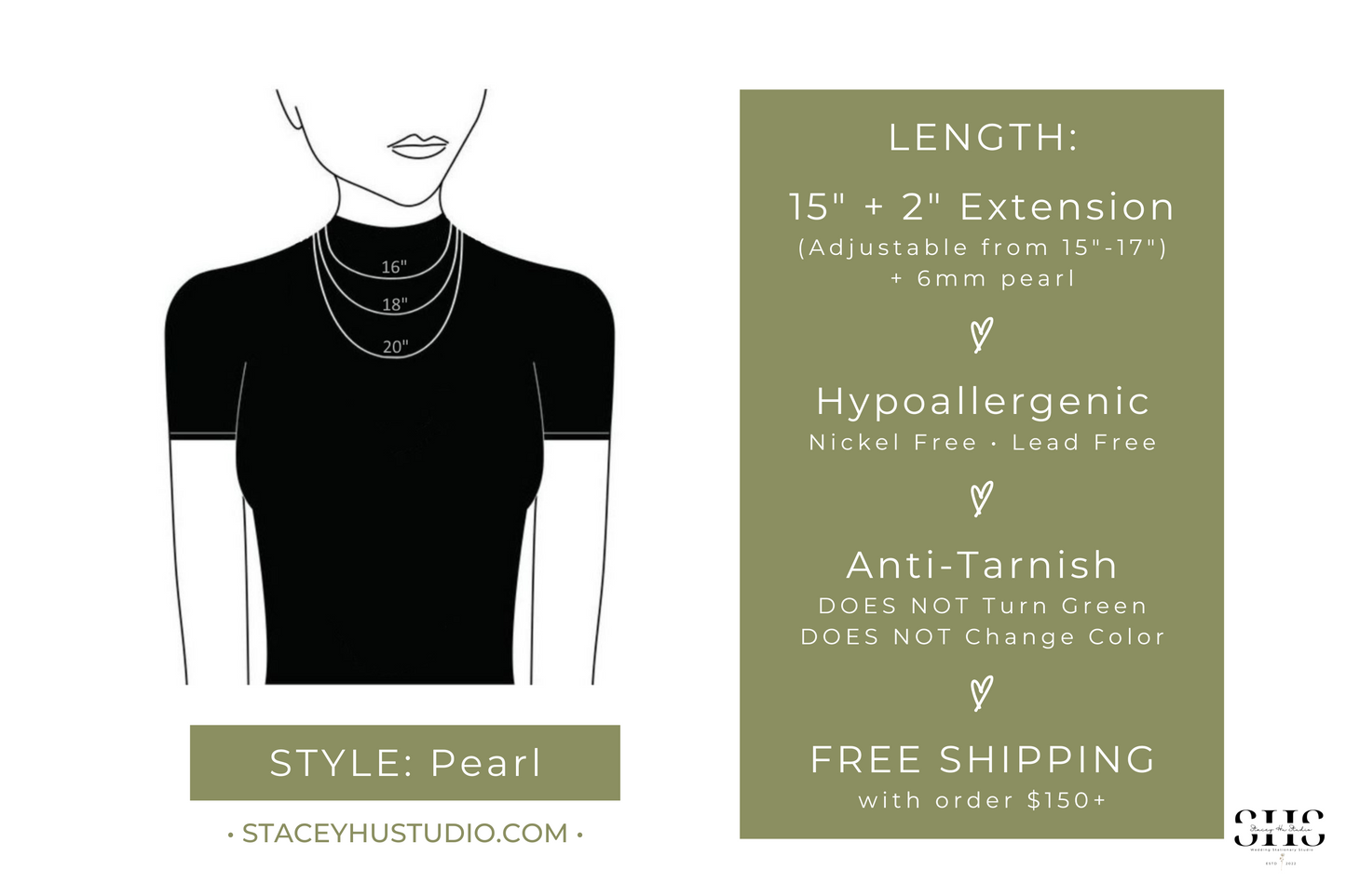Simple Pearl Necklace | Personalized Bride Proposal Card | 3 Colors | Gift Box Add-on