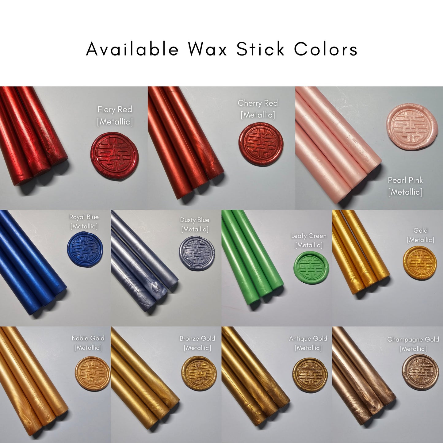 Double Happiness Wax Seal Stamp Kit | 11 Colors