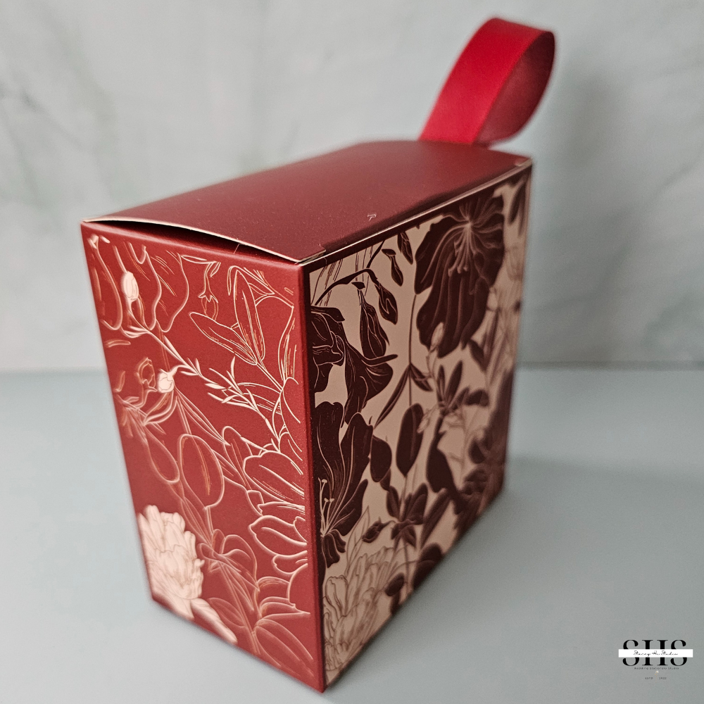 Chinese Longevity Birthday Square Party Favor Boxes