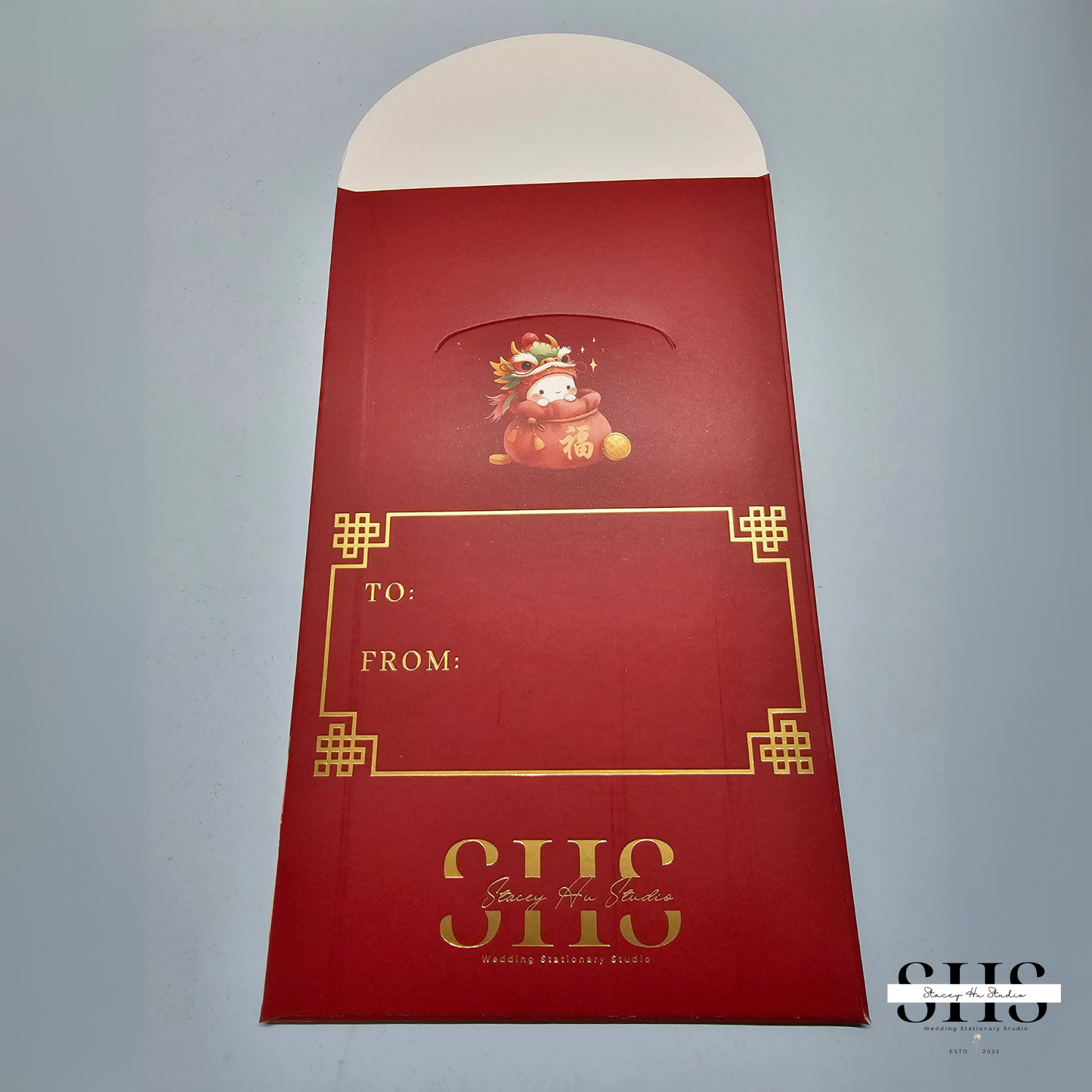 100 Day Red Envelopes | Set of 10 | Snake | Red & Gold Foil