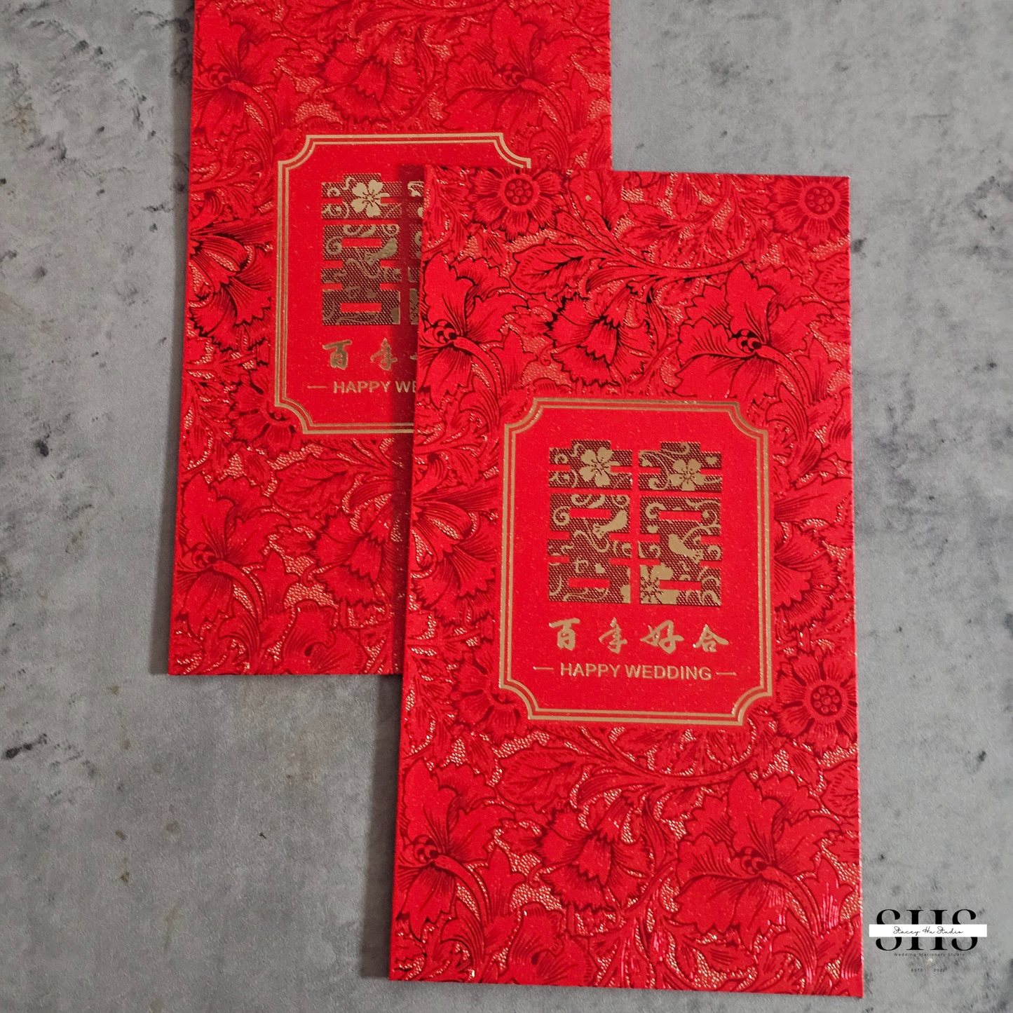 Full Floral Wedding Red Envelope | Hong Bao