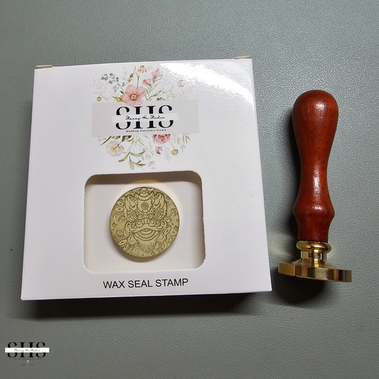 Lunar New Year Dragon Lion Head Wax Seal Stamp | Stamp Only